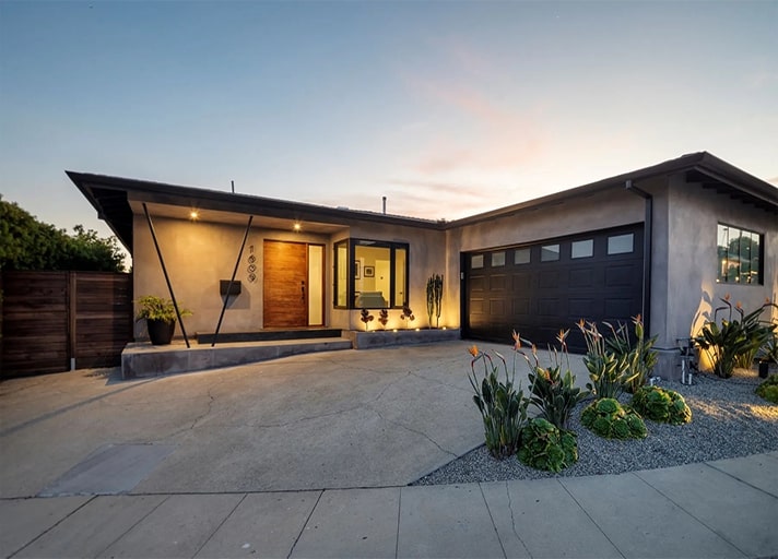 Mid-Century Modern Remodel Home Front Exterior