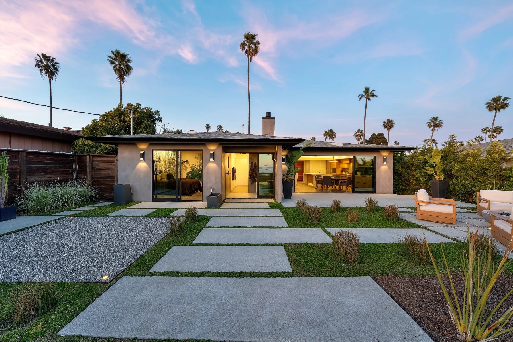 Mid-Century Modern Remodel Home Rear Exterior