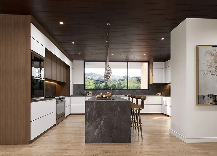 New Construction Hillside Home Kitchen