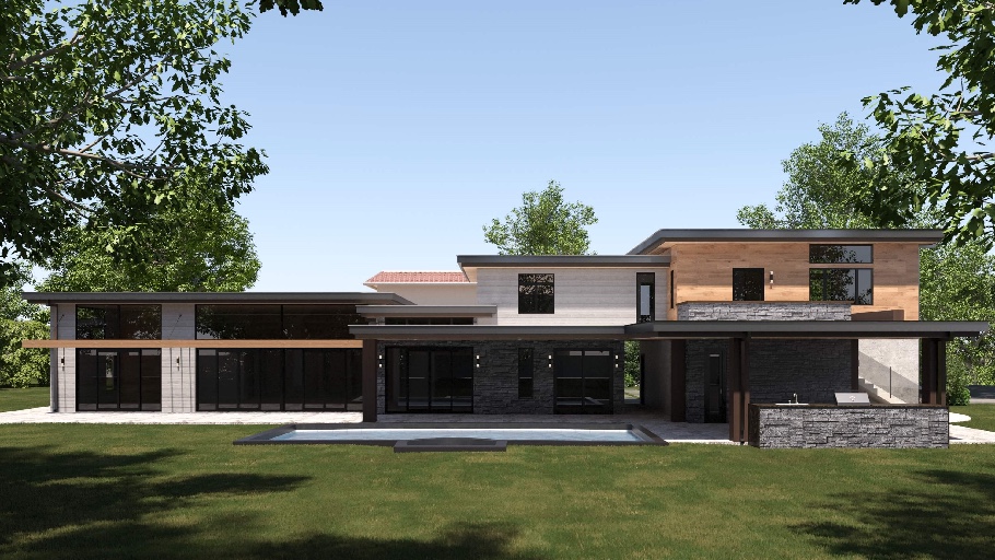 Architect Design Modern Farmhouse Rear Exterior