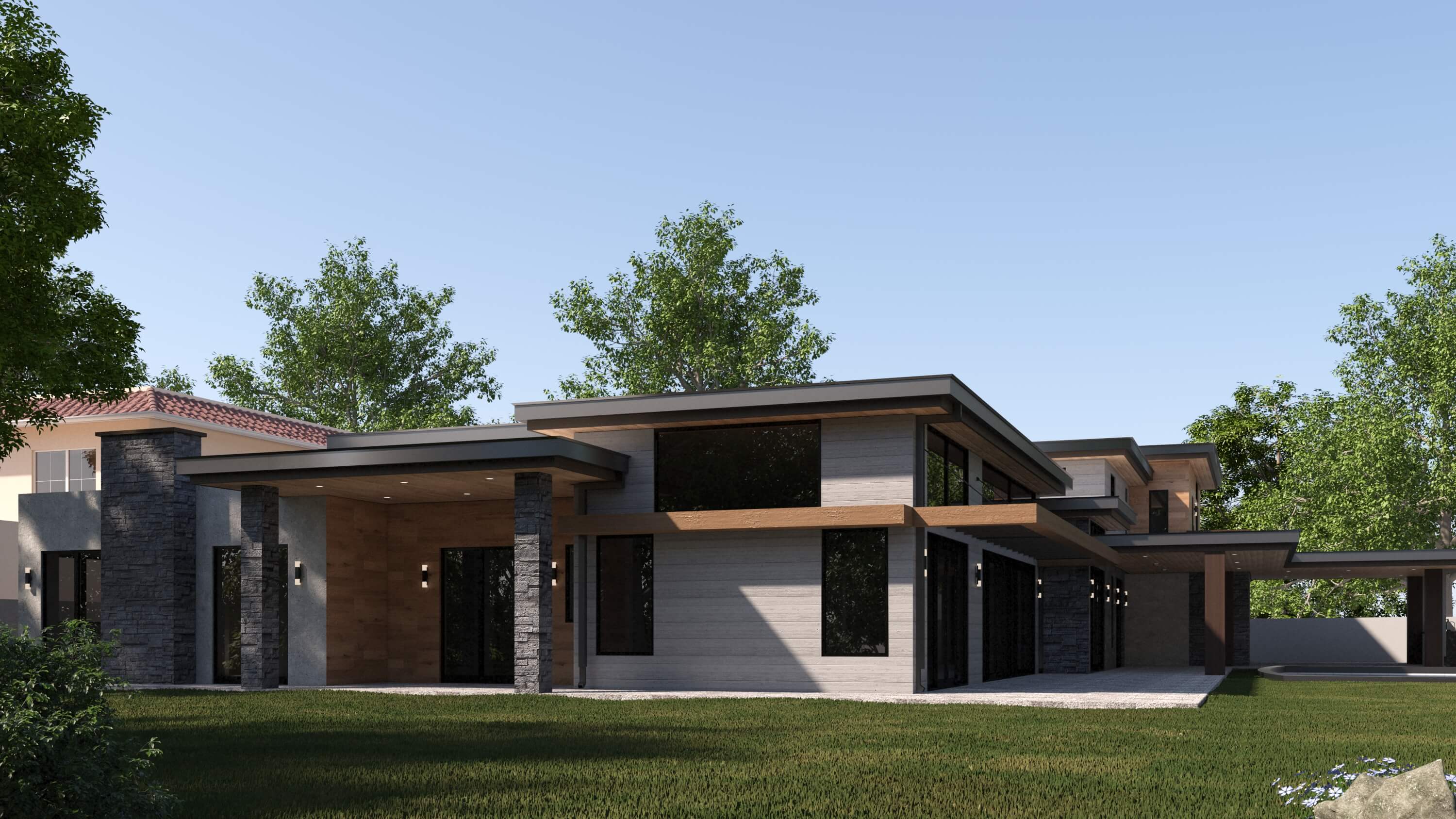 Architect Design Modern Farmhouse Side Exterior