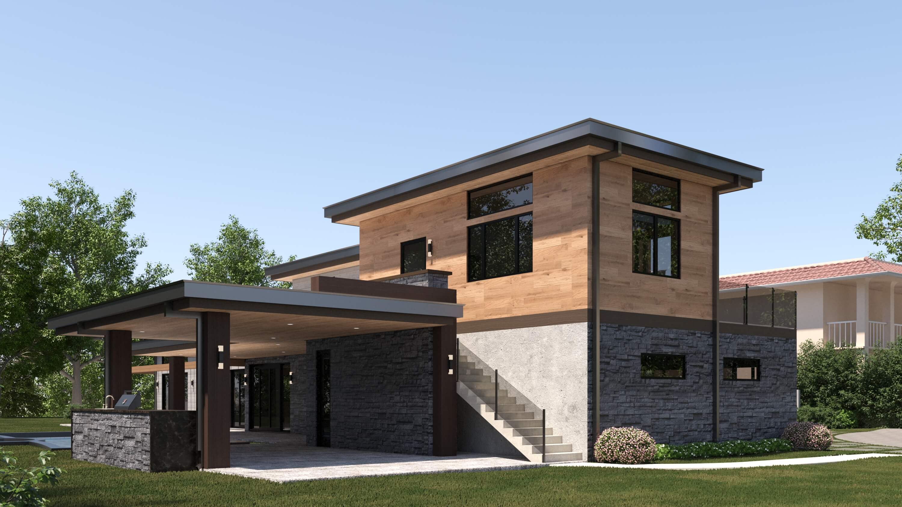 Architect Design Modern Farmhouse ADU above Garage