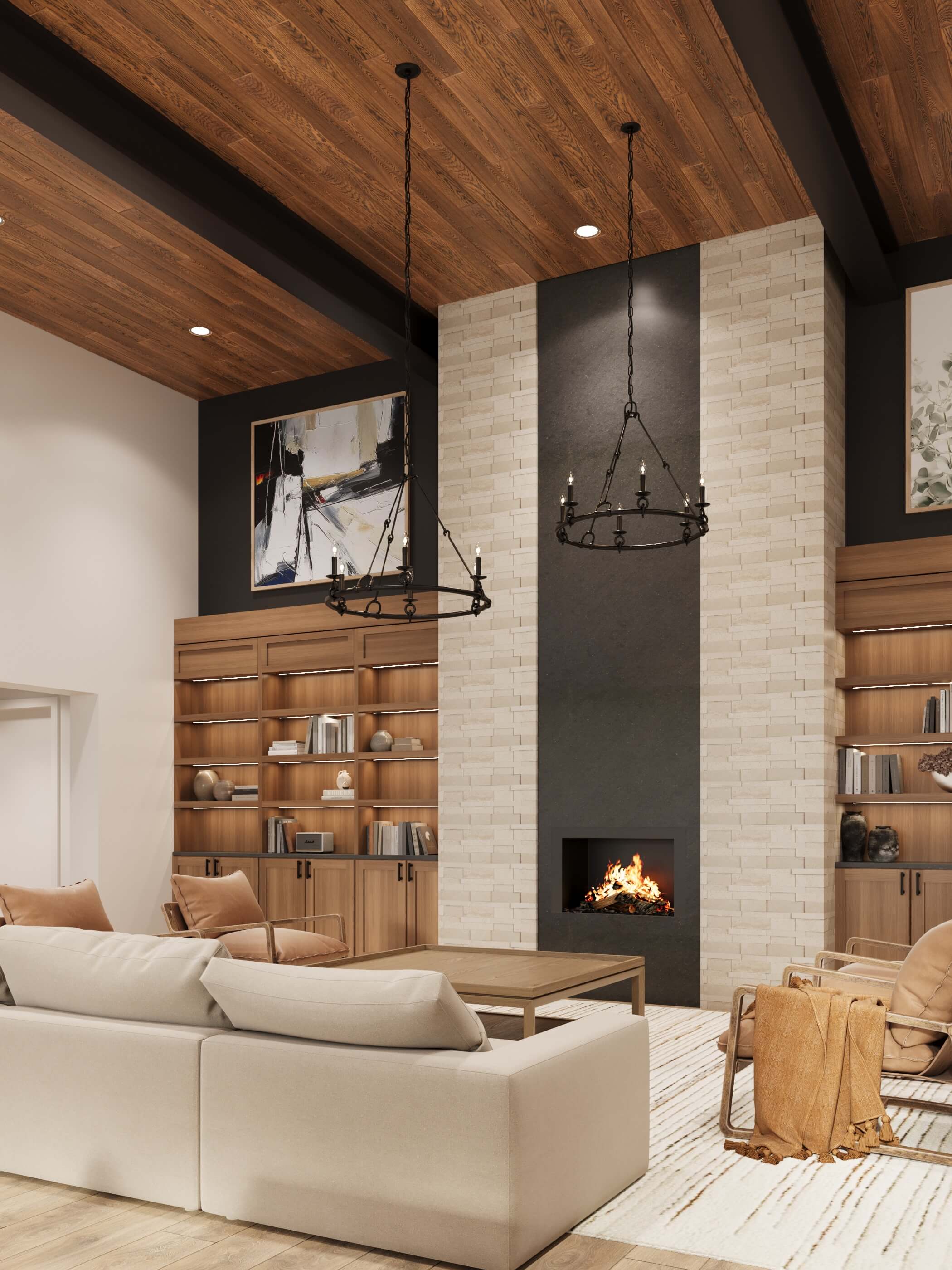 Architect Design Modern Farmhouse Fireplace