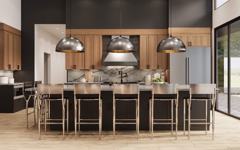 Architect Design Modern Farmhouse Kitchen Island Area