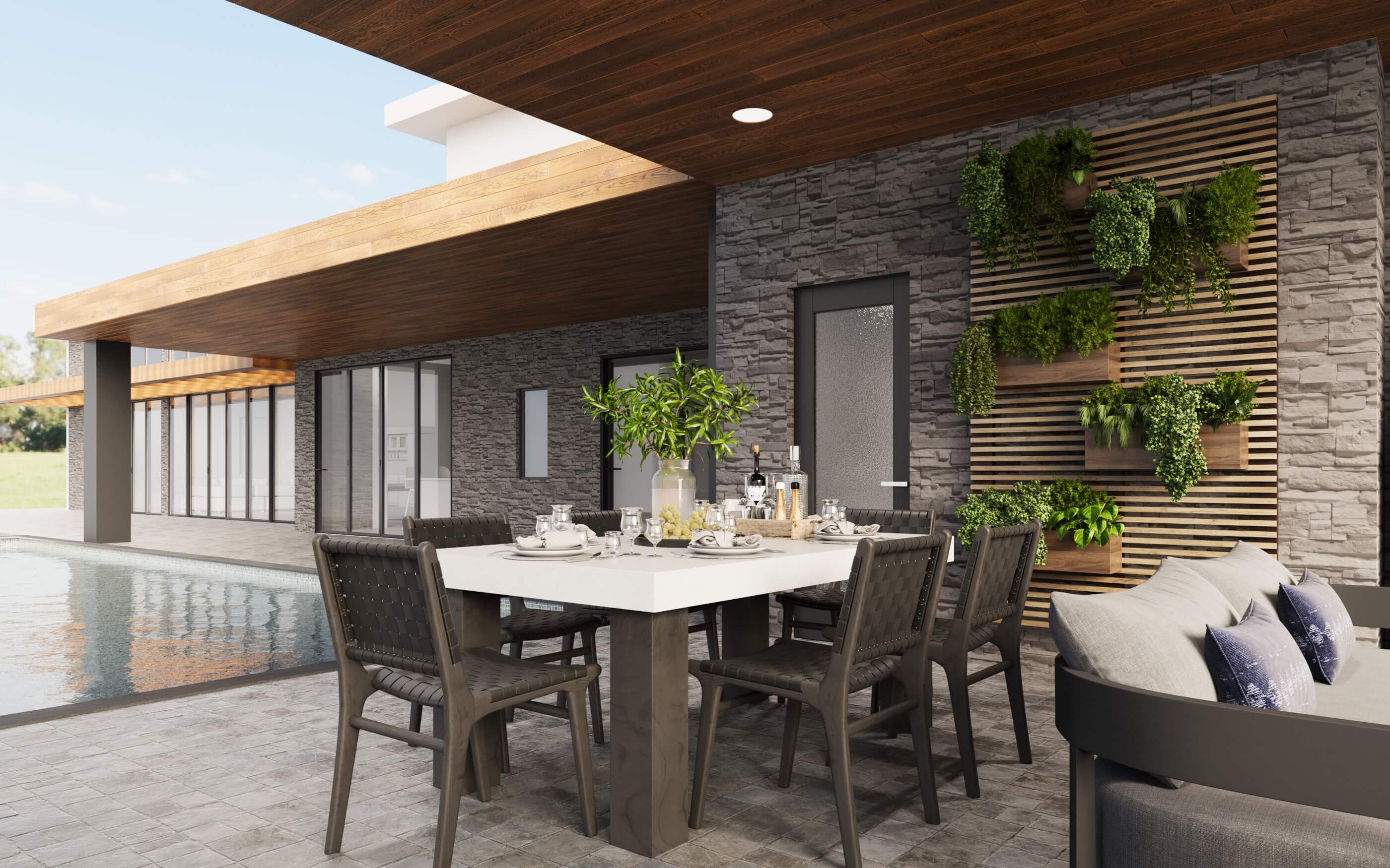 Architect Design Modern Farmhouse Outdoor Dining