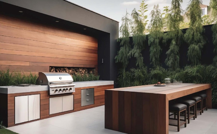 Architect Design Modern Farmhouse Outdoor Kitchen